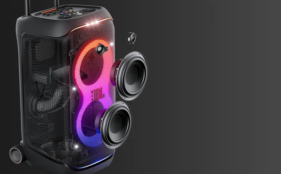 نمای داخلی پارتی باکس JBL Stage 320